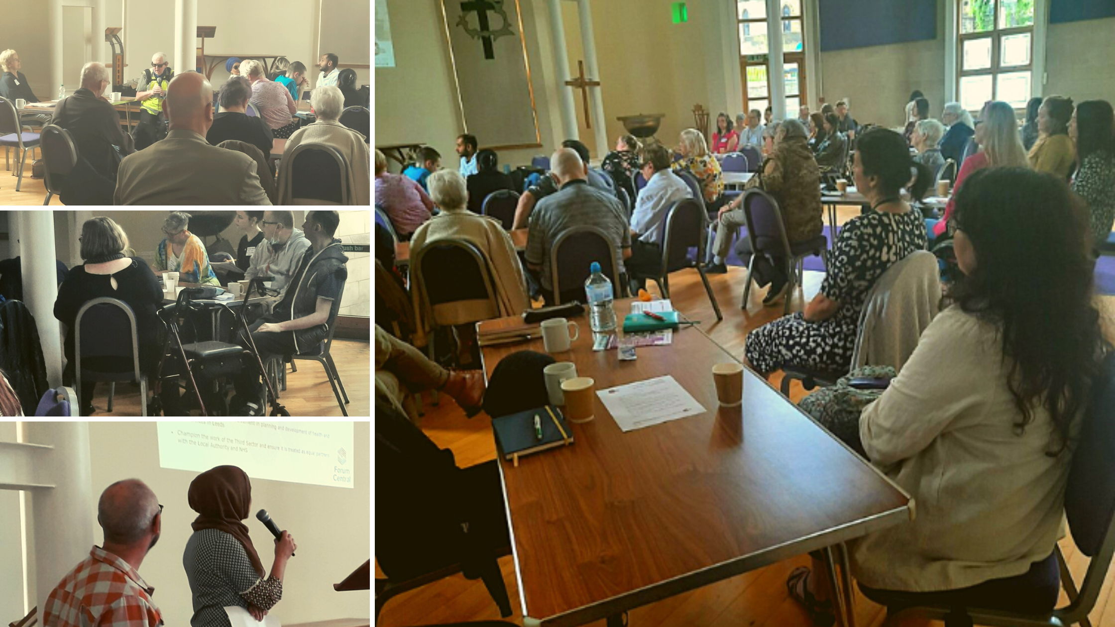 Pictures of people at the launch of the new Kirklees Disability Network