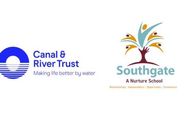 The Canal and River Trust and Southgate school logos